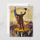 William McKinley Campaign Poster Gold Standard Briefkaart (Voorkant / Achterkant)