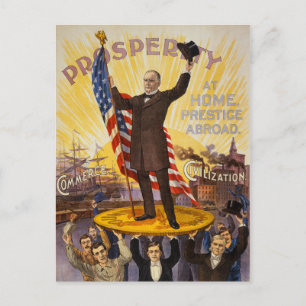 William McKinley Campaign Poster Gold Standard Briefkaart
