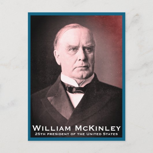 William McKinley, politicus, Amerikaans President Feestdagenkaart (Voorkant)