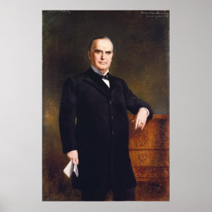 WILLIAM McKINLEY Portret van August Benziger Print