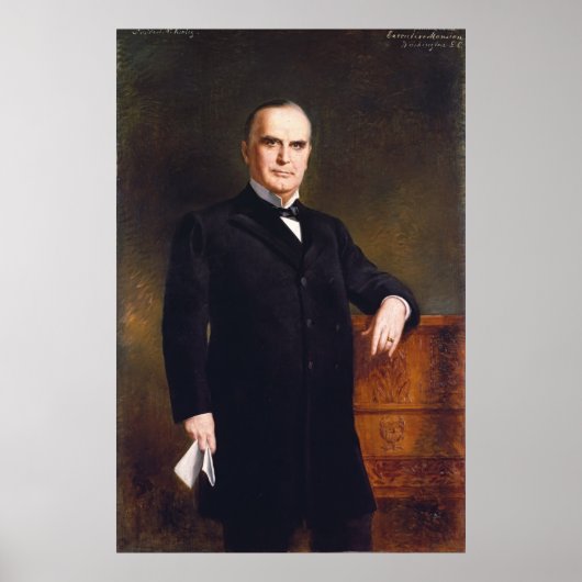 WILLIAM McKINLEY Portret van August Benziger Print (Voorkant)