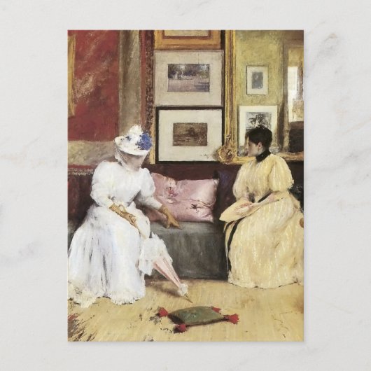 William Merritt Chase a Freindly Call Briefkaart (Voorkant)