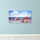 William Merritt Chase aan de kant van de zee Canvas Afdruk (Insitu (Houten vloer))