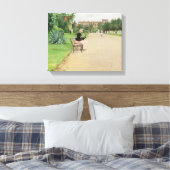 William Merritt Chase - een City Park Canvas Afdruk (Insitu (Slaapkamer))