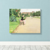 William Merritt Chase - een City Park Canvas Afdruk (Insitu (Houten vloer))