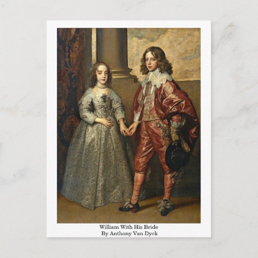 William met zijn bride van Anthony Van Dyck Briefkaart (Voorkant)