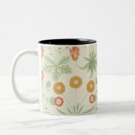 William Morris (1834-1896) Daisy patroon. Tweekleurige Koffiemok