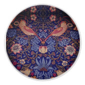 William * Morris Aardbei Dief Blauw Sienna Keramische Knop (Voorkant)