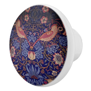 William * Morris Aardbei Dief Blauw Sienna Keramische Knop