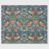 William Morris - Aardbeien Diep Cadeaupapier (Vlak)