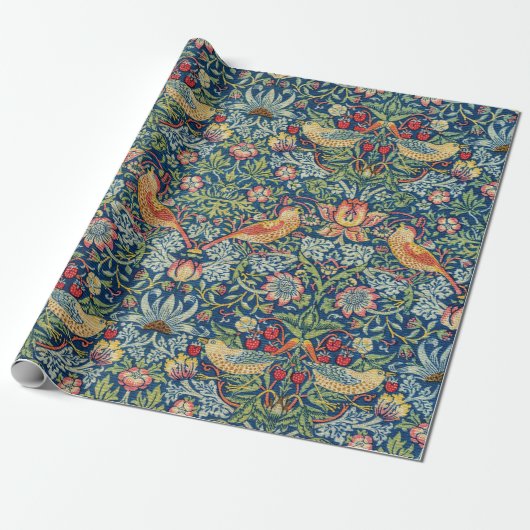 William Morris - Aardbeien Diep Cadeaupapier (Uitgerold)