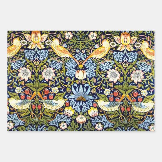 William Morris, Aardbeien Diep, Inpakpapier Vel (Voorkant)