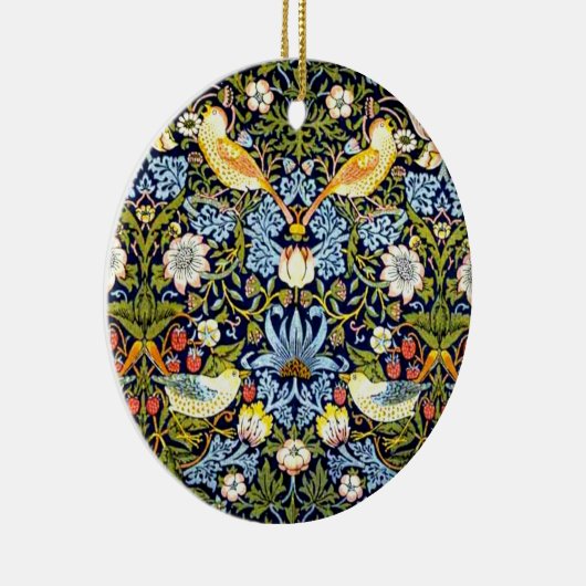 William Morris, Aardbeien Diep Keramisch Ornament (Rechts)