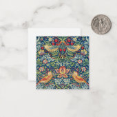 William Morris - Aardbeien Diep Notitiekaartje (Voorkant / Achterkant in situ)