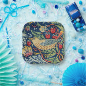 William Morris - Aardbeien Diep Papieren Bordje (Feest)