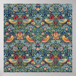 William Morris - Aardbeien Diep Poster