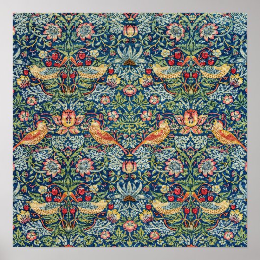 William Morris - Aardbeien Diep Poster (Voorkant)