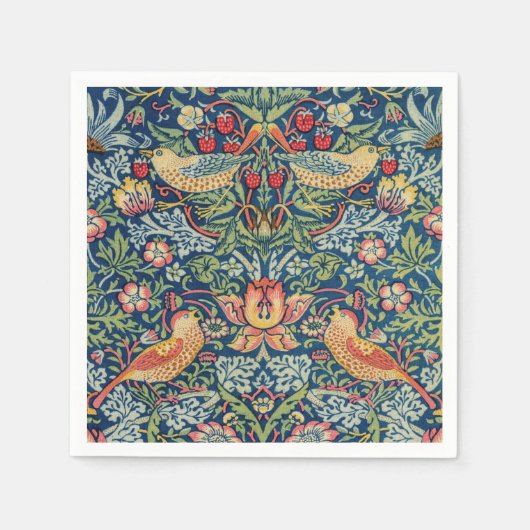 William Morris - Aardbeien Diep Servet (Voorkant)