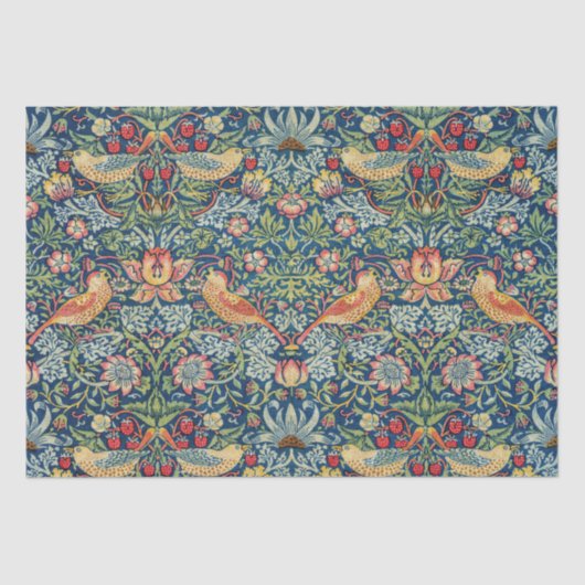 William Morris - Aardbeien Diep Tissuepapier (Voorkant)