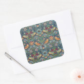 William Morris - Aardbeien Diep Vierkante Sticker (Envelop)