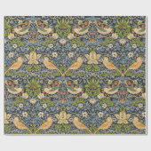 William Morris - Aardbeiendief Bloemenpatroon Cadeaupapier (Vlak)