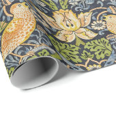 William Morris - Aardbeiendief Bloemenpatroon Cadeaupapier (Rol Hoek)