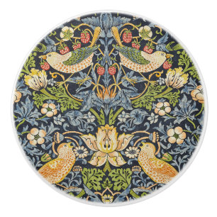 William Morris - Aardbeiendief Bloemenpatroon Keramische Knop