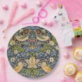 William Morris - Aardbeiendief Bloemenpatroon Papieren Bordje (Feest)