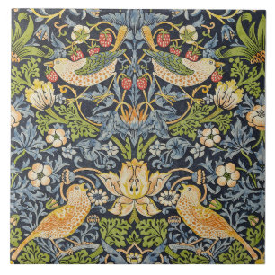 William Morris - Aardbeiendief Bloemenpatroon Tegeltje
