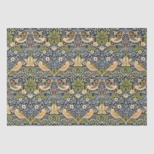 William Morris - Aardbeiendief Bloemenpatroon Tissuepapier (Voorkant)