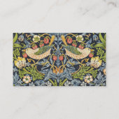 William Morris - Aardbeiendief Bloemenpatroon Visitekaartje (Achterkant)