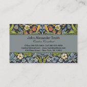 William Morris - Aardbeiendief Bloemenpatroon Visitekaartje (Achterkant)