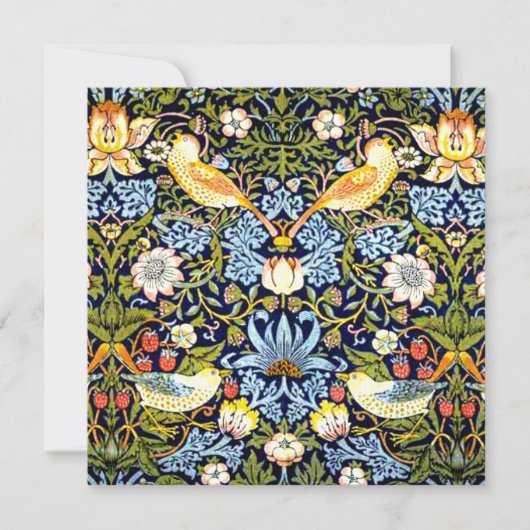 William Morris, aardbeiendief, Feestdagenkaart (Voorkant)