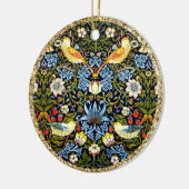 William Morris, Aardbeiendief, Gouden Lijst Keramisch Ornament (Links)