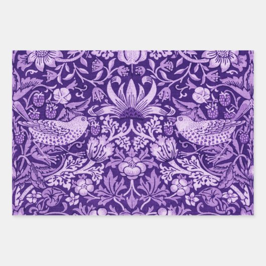 William Morris, aardbeiendief Monotone Inpakpapier Vel (Voorkant)