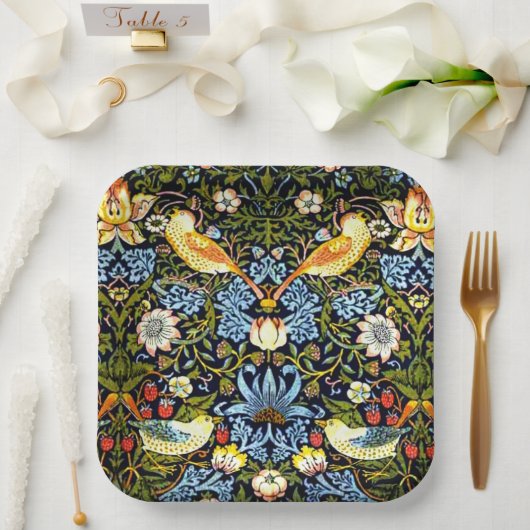 William Morris, aardbeiendief, Papieren Bordje (Huwelijk)