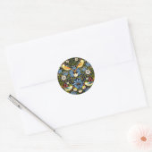 William Morris, aardbeiendief Ronde Sticker (Envelop)