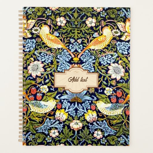 William Morris, aardbeiendief, SJABLOON, Planner (Voorkant)