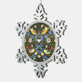 William Morris, aardbeiendief Tin Sneeuwvlok Ornament (Rechts)