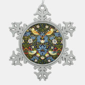 William Morris, aardbeiendief Tin Sneeuwvlok Ornament (Voorkant)