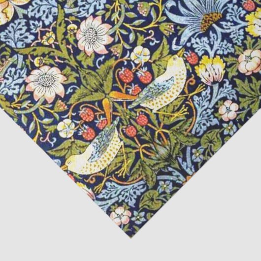 William Morris, aardbeiendief, Tissuepapier (Detail)