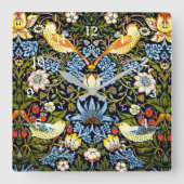 William Morris, aardbeiendief Vierkante Klok (Voorkant)