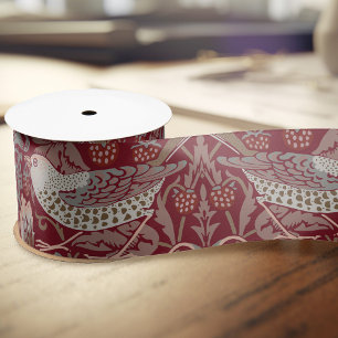 William Morris aardbery Thief Satin Ribbon Satijnen Lint
