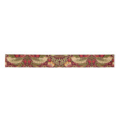 William Morris aardbery Thief Satin Ribbon Satijnen Lint (Voorkant)
