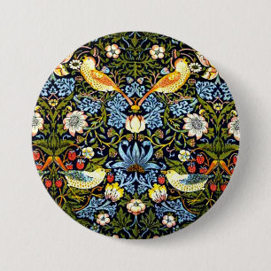 William Morris - Aardbevendief, Ronde Button 7,6 Cm