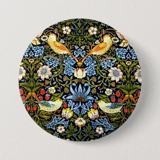 William Morris - Aardbevendief, Ronde Button 7,6 Cm (Voorkant)