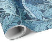 William Morris  Acanthus Blauw Cadeaupapier (Rol Hoek)
