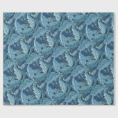 William Morris  Acanthus Blauw Cadeaupapier (Vlak)
