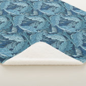 William Morris  Acanthus Blauw Sherpa Deken (3/4)