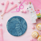 William Morris Acanthus Blue Papieren Bordje (Feest)